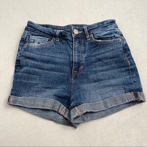 Bethany Mota High Waisted Shorty shorts 00 blue denim